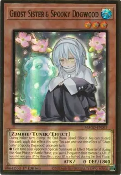 Yugioh! LP Ghost Sister & Spooky Dogwood - MAGO-EN013 - Premium Gold Rare - 1st - Image 1