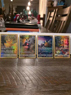 POKEMON CROWN ZENITH 4 CARD LOT FULL ARTS, PIKACHU ⚡NM + - Image 1