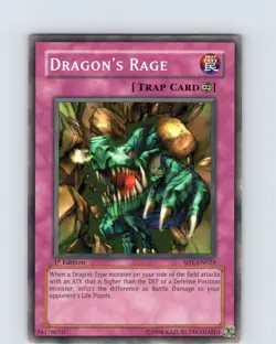 Yu-Gi-Oh TCG Dragon's Rage SD1-EN024 1st Edition Regular Common Card Played LP - Image 1