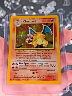Pokemon TCG Charizard Base Set Holo Unlimited Rare Card 4/102 Heavily Played - Image 4