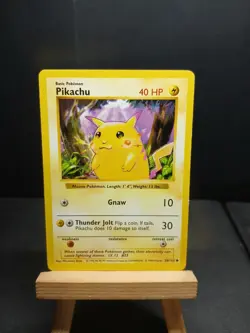 Pokemon TCG Pikachu 58/102 Base Set 1999 Shadowless Red Cheeks RARE CHASE Card - Image 1