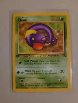 Ekans 46/62 1999 Pokemon Fossil 1st Edition Common Card NM Condition - Image 2