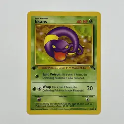 Ekans 46/62 Fossil 1st Edition Common Pokemon Card LP - Image 1