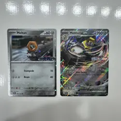 Melmetal ex 105/142 + Meltan 102/142 Stellar Crown Stamped Promo Card NM Pokemon - Image 1