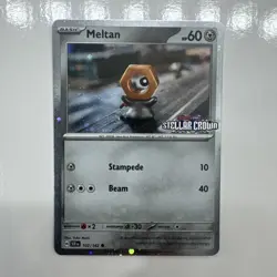 Melmetal ex 105/142 + Meltan 102/142 Stellar Crown Stamped Promo Card NM Pokemon - Image 3