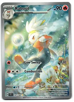 Raboot 147/142 - Stellar Crown Illustration Rare Pokemon TCG - M/LP Card - Image 1