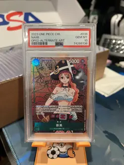Nami OP02 036 SR Alternate Art One Piece Card Game Paramount War PSA 10 Chinese - Image 1
