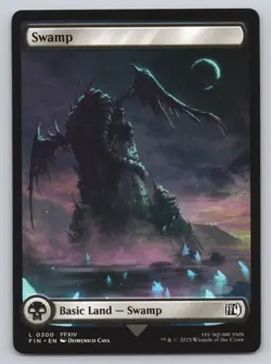 MTG (10) - Final Fantasy - Full Art Basic Land Swamp #300 -o62 - Image 2