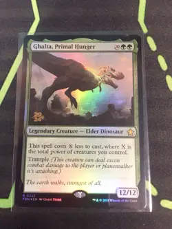 MTG Magic The Gathering Ghalta, Primal Hunger FDN Foil Prerelease Promo - Image 1
