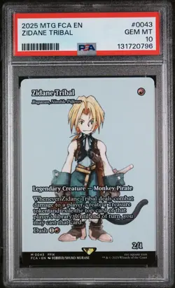 2025 MAGIC: THE GATHERING FINAL FANTASY THROUGH THE AGES ZIDANE TRIBAL PSA 10 - Image 1