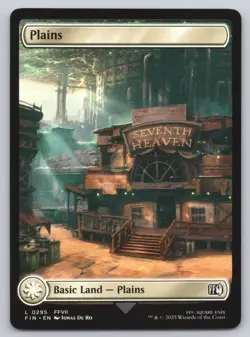 MTG (10) - Final Fantasy - Full Art Basic Land Plains #295 -o58 - Image 2