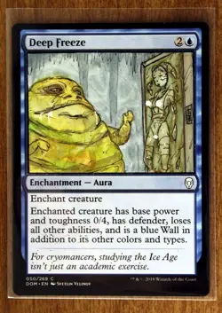 4 blue creature enchants Altered Art Hand Painted MTG Magic the Gathering Anime - Image 1