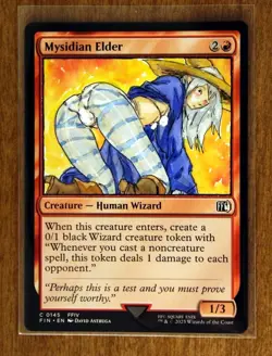 Mysidian Elder Altered Art Hand Painted MTG Magic the Gathering Anime Girl - Image 1