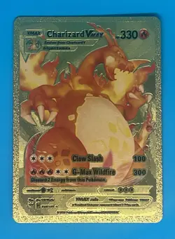 Pokemon Charizard VMAX Gold Foil Fan Art Card - Image 1