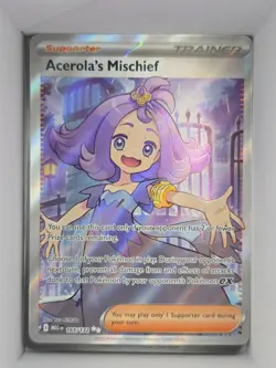 Pokemon TCG Acerola's Mischief 165/132 Mega Evolutions Full Art Holo Near Mint - Image 1