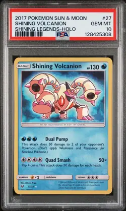 2017 POKEMON JAPANESE & MOON SHINING LEGENDS #27 SHINING VOLCANION-HOLO PSA 10 - Image 1