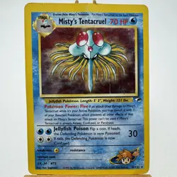 Misty’s Tentacruel - 10/132 - Gym Heroes - Holo Rare - Pokemon - Damaged - Image 1