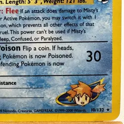 Misty’s Tentacruel - 10/132 - Gym Heroes - Holo Rare - Pokemon - Damaged - Image 4