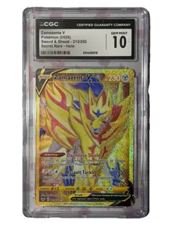 Zamazenta V 212/202 CGC 10 Secret Rare Pokemon Sword & Shield Base Set 2020 TCG - Image 1