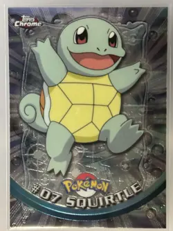 Squirtle - Topps Chrome #07 TV Animation Edition Pokemon Card NM - Image 1