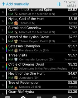 MTG Green Card Lot Ozolith Nylea Surrak And Goreclaw Three Visits - Image 2