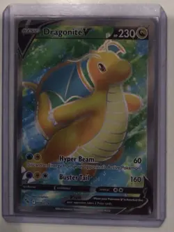 Pokemon TCG Dragonite v Full Art Holo Ultra Rare Card 076/078 - Image 1