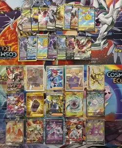 Pokemon Card Lot Full Art Alt Art Fire Pikachu Mewtwo Skyla 30 Cards - Image 1
