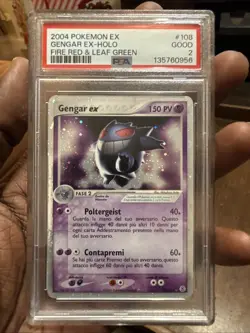 Pokemon Gengar EX Fire Red & Leaf Green Ultra Rare Card #108 Italian - Image 1