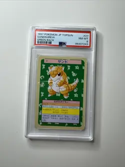 PSA 8 MINT Pokemon Topsun Vintage card 1995 Green Back 027 Sandshrew D714 - Image 1