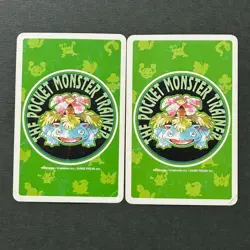S2880 Vulpix & Ninetales Green Venusaur Japanese Pokemon Poker Playing Cards O29 - Image 2