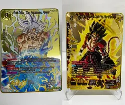 2PCS Son Goku SS4 Vegito Metal Dragon Ball Card-Collectible Gift Display Toys - Image 1
