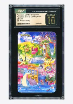 Pokemon CGC 10 PRISTINE PM Money Cards EZ-Link 2025 PM Center Singapore ENG - Image 1