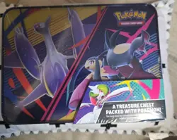 SEALED Pokemon 2025 Fall Mega Collector Chest Tin Box - 6 Packs & 3 Foil Cards - Image 2