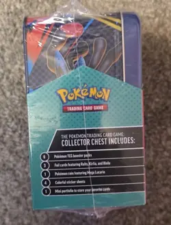 SEALED Pokemon 2025 Fall Mega Collector Chest Tin Box - 6 Packs & 3 Foil Cards - Image 3