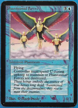 Phantasmal Forces Alpha HEAVILY PLD Blue Uncommon MTG CARD (ID# 509116) ABUGames - Image 1