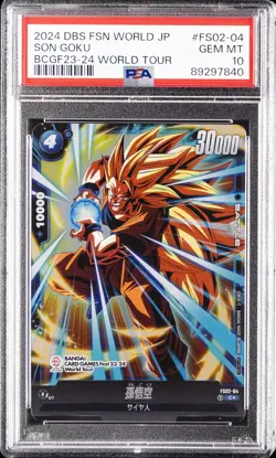 2024 DRAGON BALL SUPER JAPANESE BANDAI CARD GAMES FEST23-24 SON GOKU PSA 10 - Image 1
