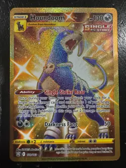 Pokemon TCG Houndoom Sword & Shield Battle Styles Holo Card 179/163 Secret Rare - Image 1