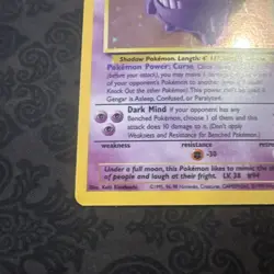Pokemon TCG Gengar Fossil Holo Card 5/62 Unlimited Rare Vintage WOTC 1999 - Image 2