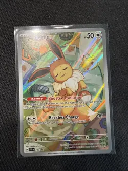 Pokemon TCG Eevee Prismatic Evolutions Black Star Promo Card ETB #173 - Image 1