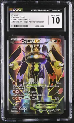 CGC 10 GEM MINT Zygarde 2016 Fates Collide 54a/124 Alternate Art Pokemon Card - Image 1
