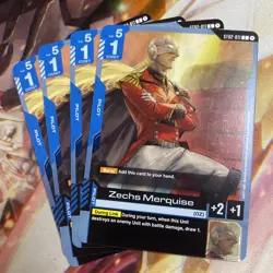 Gundam Card Game Zechs Merquise ST02-011 C Wings Of Advance Playset Of 4 - Image 1