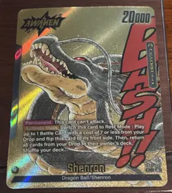 Dragon Ball TCG Fusion World Manga SB02 Gold Shenron Leader Card - Image 1