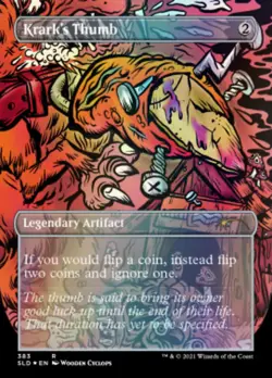 Krark's Thumb // Krark's Thumb (Borderless) [Secret Lair Drop Series] Foil Near - Image 2