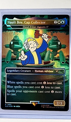MTG Magic the Gathering Secret Lair Rainbow Foil Fallout Vault Boy Cap Collector - Image 1