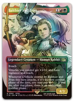 Balthier and Fran (0393) (Borderless) #393 (Foil) NM Final Fantasy FIN Magic MTG - Image 1