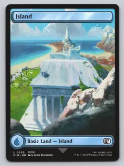 MTG (10) - Final Fantasy - Full Art Basic Land Island #299 -o64 - Image 2