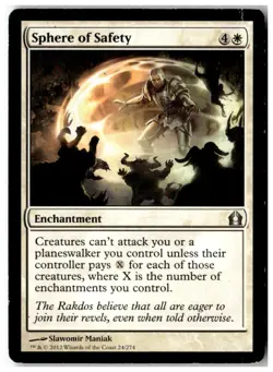 MTG Sphere of Safety - Return to Ravnica Heavily Played English - Image 1