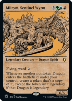 Miirym, Sentinel Wyrm - Showcase Magic mtg Light Play, English CL2 Battle for Ba - Image 1