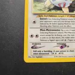 2000 Togepi #30 - Black Star Promo Non-Holo Rare - Pokemon TCG - NM - Image 4