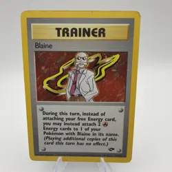 Blaine, 17/132 Gym Challenge, Pokemon TCG, LP-MP, Holo Rare - Image 1